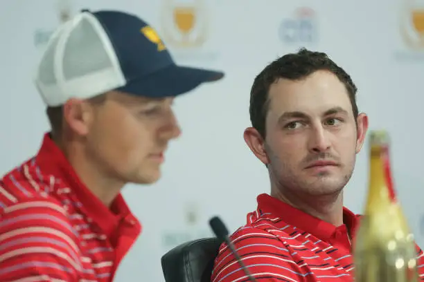 Patrick Cantlay in action during a golf tournament